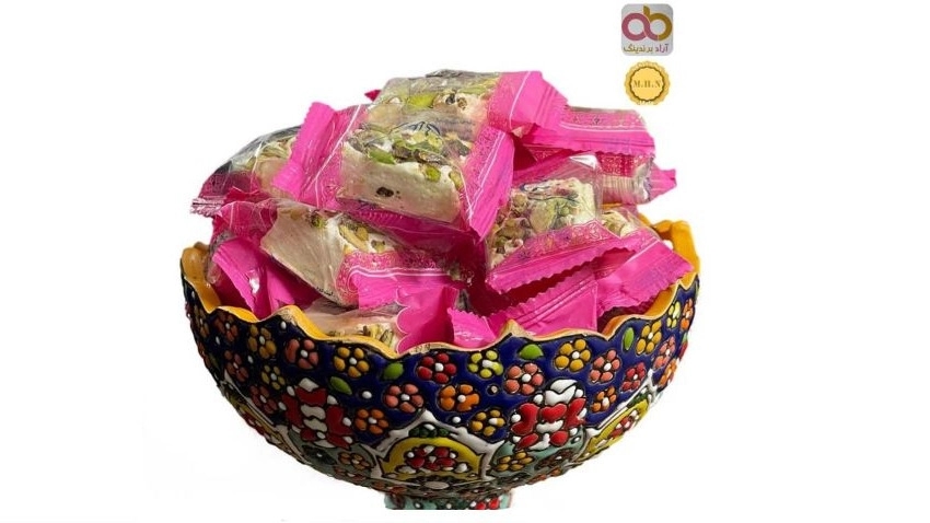 فروش صادراتی گز لقمه‌ای درجه یک با مغز پسته