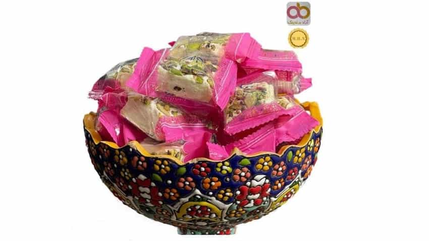 فروش صادراتی گز لقمه‌ای درجه یک با مغز پسته